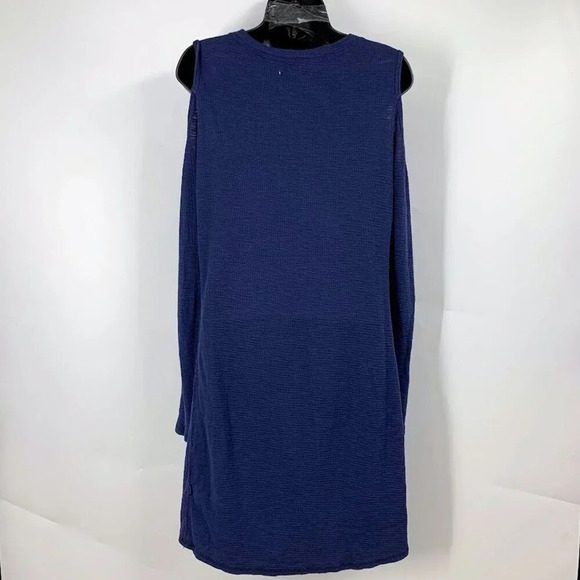 Anthropologie Sol Angeles‎ Women's Cold Shoulder Navy Long Sleeve Dress Size M - Picture 2 of 11